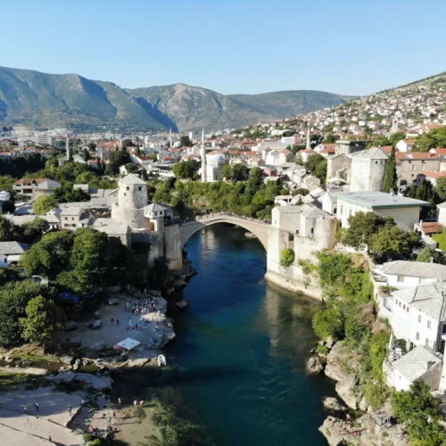 Old bridge of Mostar in Bosnia & Hercegovina