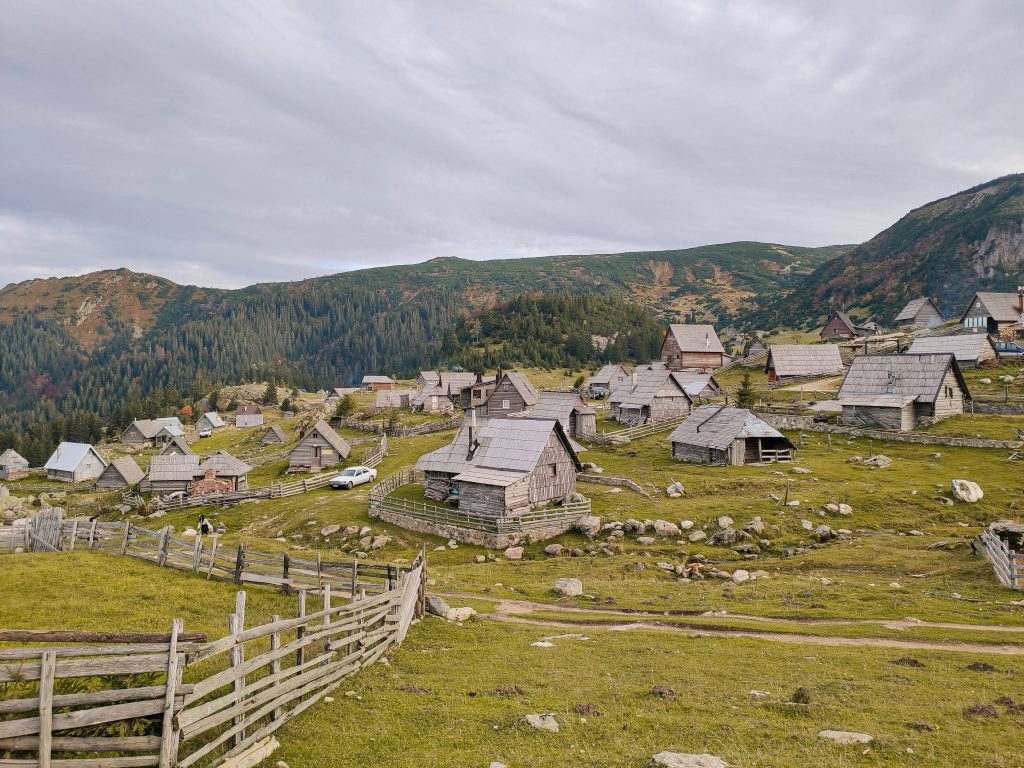 Traditional mountain huts in Lukomir village