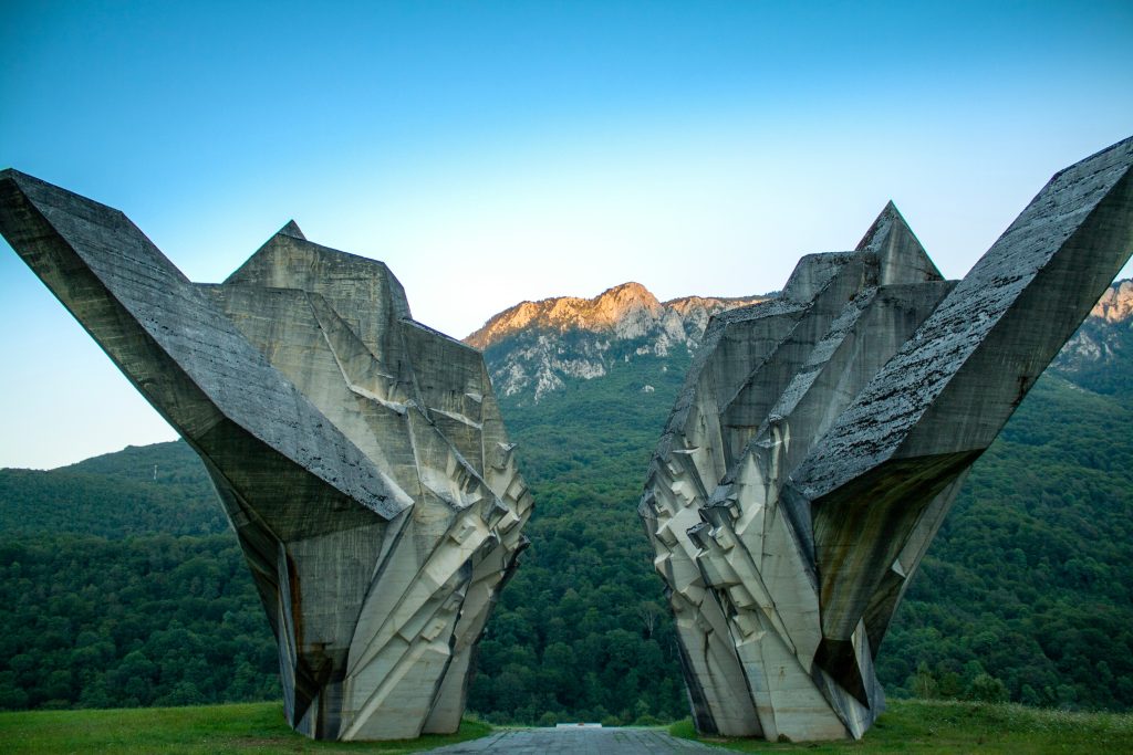 A WWII memorial dedicated to Yugoslavian partisans 