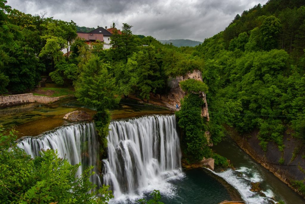 Pliva waterfall in Jajce