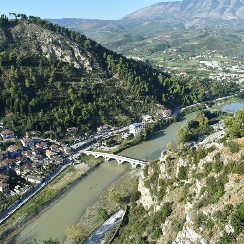 Panoramic views of Berat old town