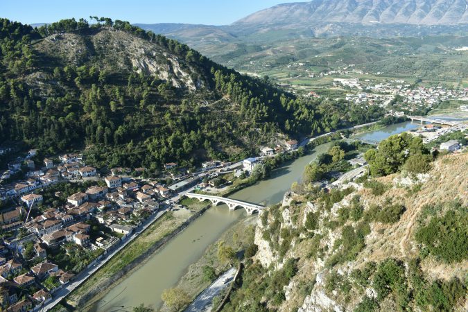 Panoramic views of Berat old town